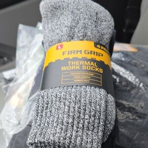 Firm Grip 4 Pack Blue and Gray  Socks